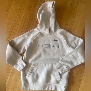 Nike Boys Small Cream Hoodie Sweatshirt